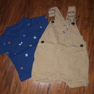 Carter’s Overalls and T-shirt Set. Bugs!  🐞 size 3.